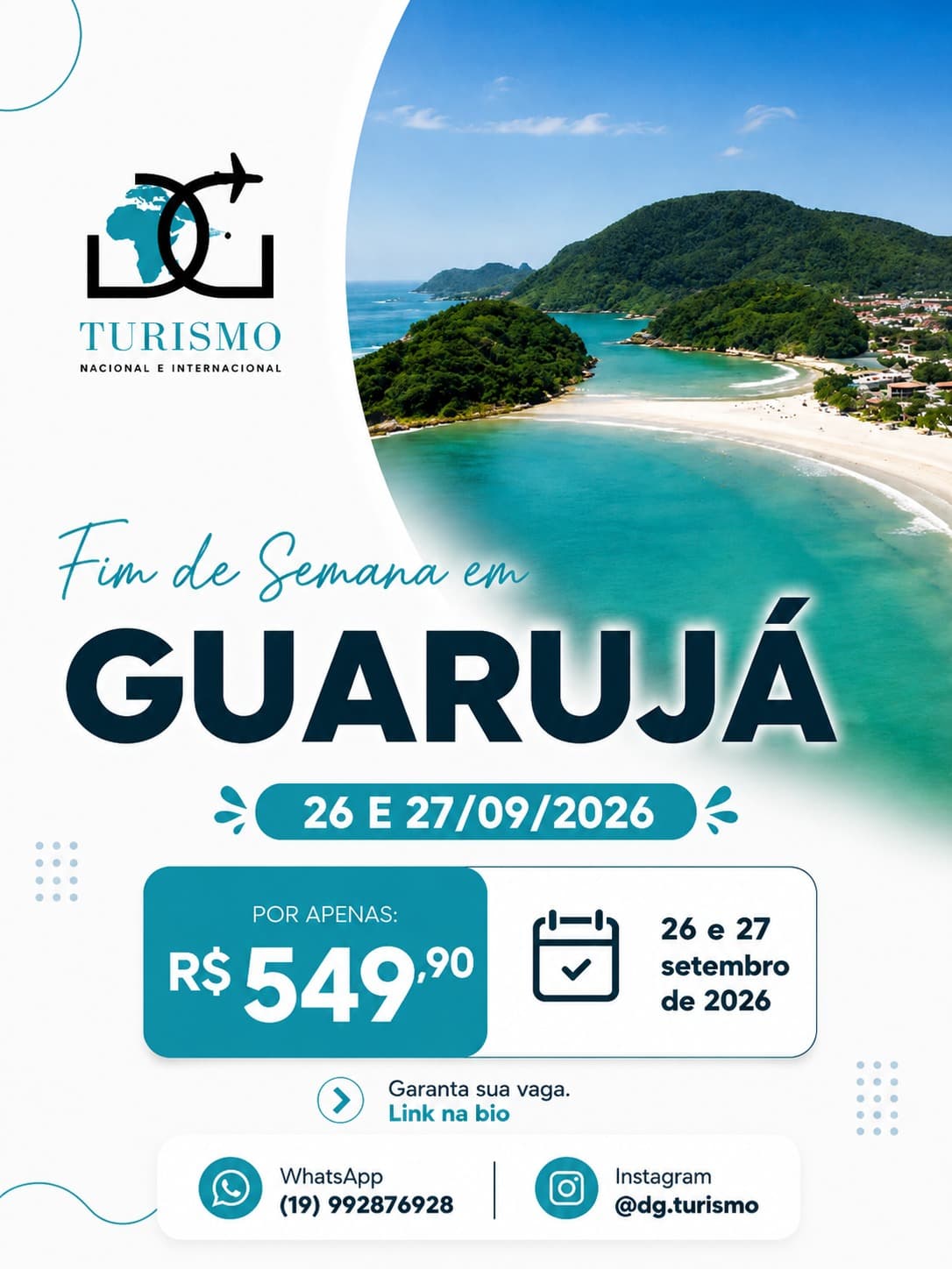 Guarujá Fim de Semana - 26 e 27/09/26 - foto 1