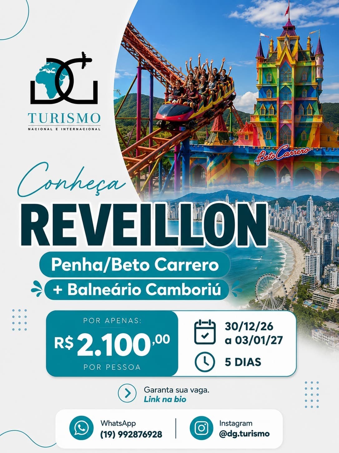 REVEILLON EM PENHA + BETO CARRERO + BALNEÁRIO CAMBORIÚ - 30/ - foto 1
