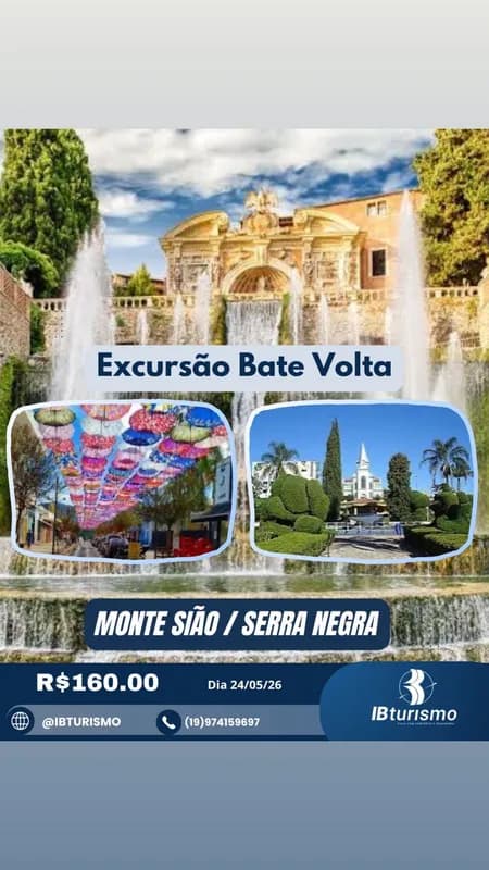 Excursão Bate Volta Monte Sião e Serra Negra - foto 1