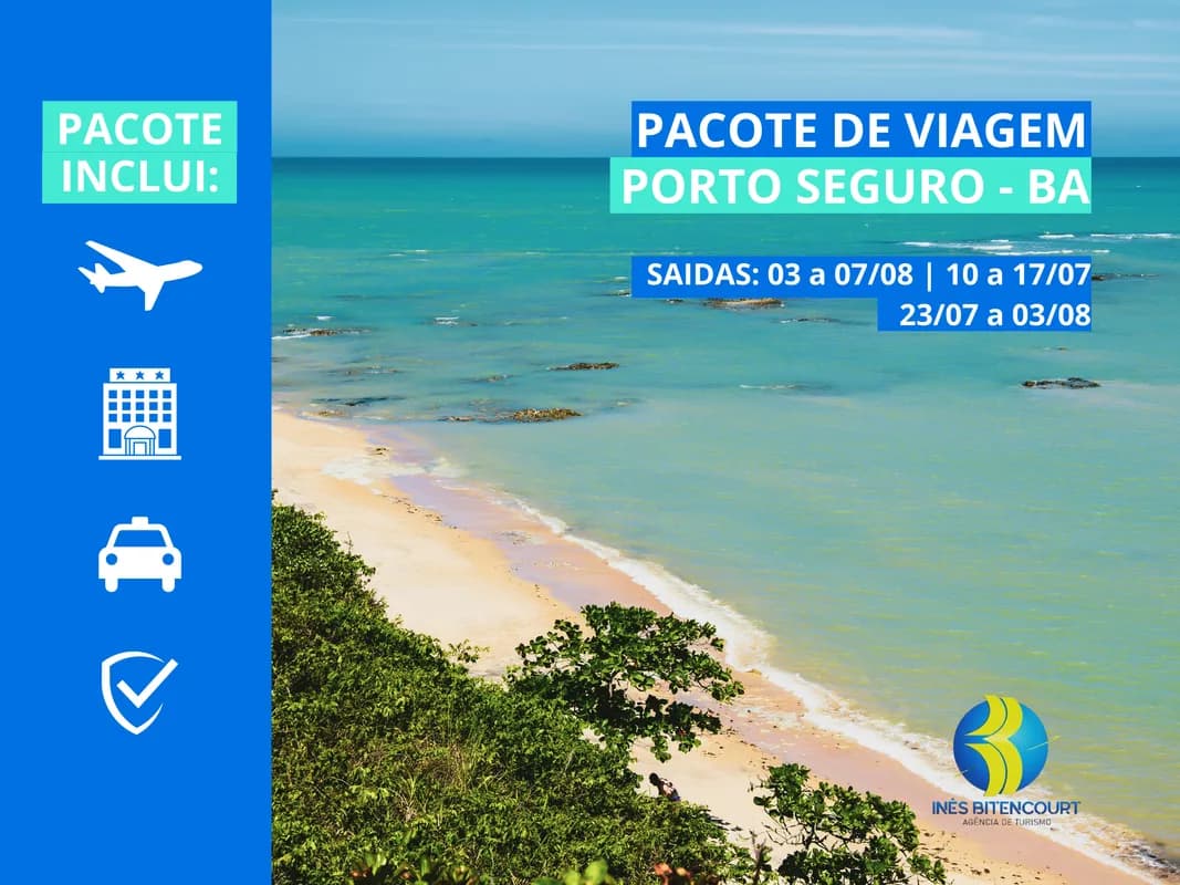 Pacote de Viagem Porto Seguro/BA 10 a 17/07 - foto 1
